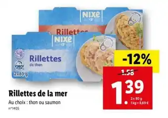 Lidl Rillettes de la mer offre