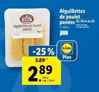Lidl Aiguillettes de poulet panées offre
