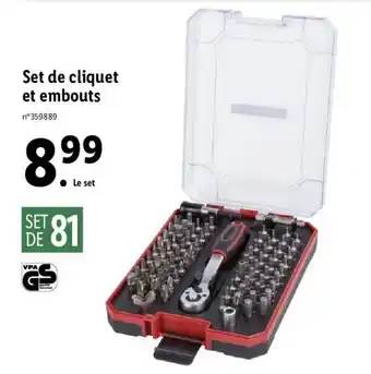 Lidl Set de cliquet et embouts offre