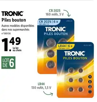 Lidl Piles bouton offre