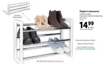 Lidl Étagères à chaussures offre