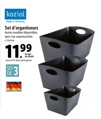 Lidl Set d'organiseurs offre