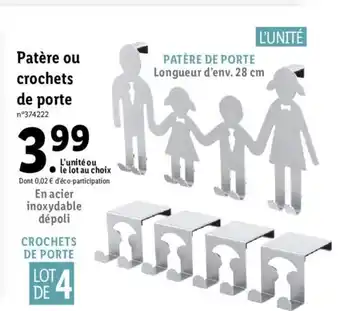 Patère ou crochets de porte