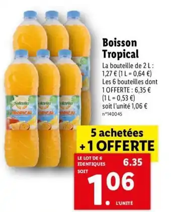 Lidl Boisson Tropical offre
