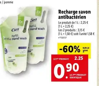 Lidl Recharge savon antibactérien offre