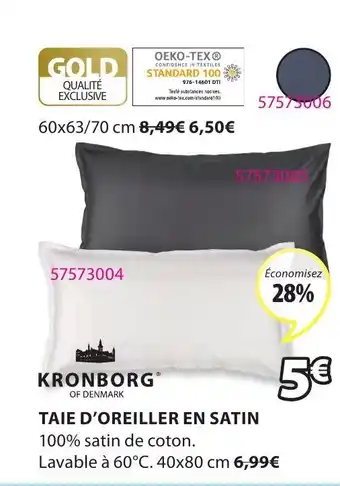 JYSK Taie d'Oreiller en Satin offre