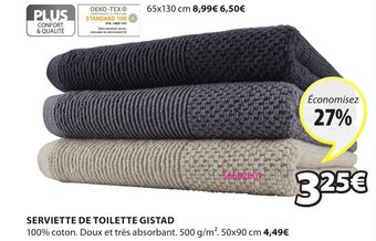 JYSK Serviette de Toilette Gistad offre