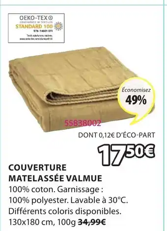 JYSK Couverture Matelassée Valmue offre