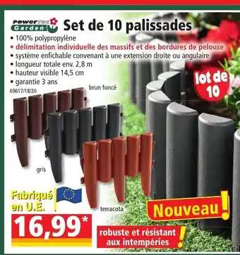 Norma Set de 10 Palissades offre