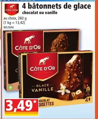 Norma 4 Bâtonnets de Glace offre