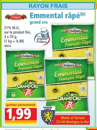 Norma Emmental Râpé offre