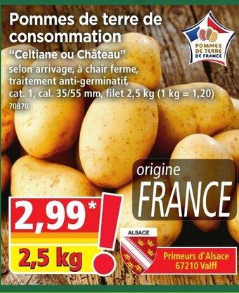 Norma Pommes de Terre de Consommation offre