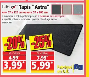 Norma Tapis Astra offre