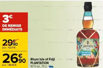 Carrefour Plantation rhum isle of fidji offre