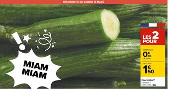 Carrefour Concombre offre