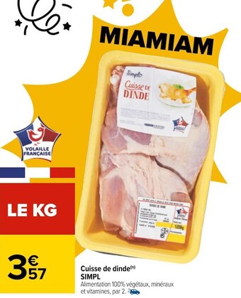 Carrefour Simpl cuisse de dinde offre