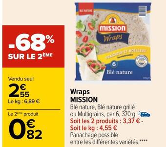 Carrefour Mission wraps offre