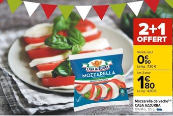 Carrefour Casa azzurra mozzarella de vache offre
