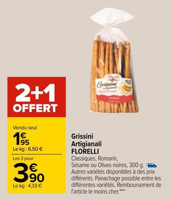 Carrefour Florelli grissini artigianali offre
