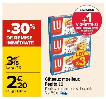 Lu gâteaux moelleux pépito