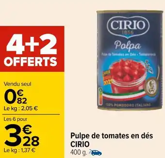 Cirio pulpe de tomates en dés