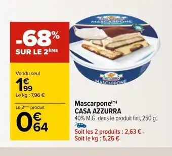 Carrefour Casa azzurra mascarpone offre