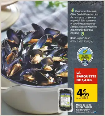 Carrefour Filière qualité carrefour moule de corde offre