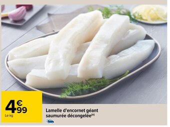 Lamelle d'encornet géant saumurée décongelée