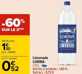 Carrefour Lorina limonade offre