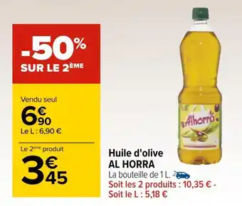 Carrefour Al horra huile d'olive offre