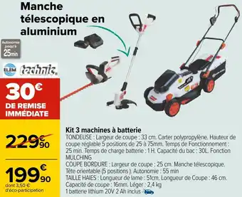 Carrefour Kit 3 machines à batterie offre