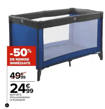 Carrefour Lit parapluie offre