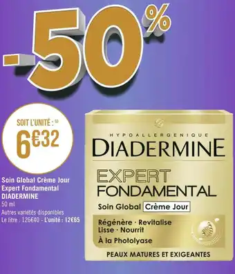 Géant Casino Diadermine soin global crème jour expert fondamental offre