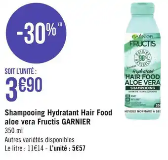 Garnier shampooing hydratant hair food aloe vera fructis