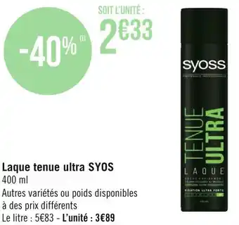 Géant Casino Syos laque tenue ultra offre