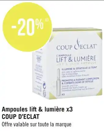 Coup d’eclat ampoules lift & lumière x3