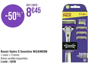 Géant Casino Wilkinson rasoir hydro 5 sensitive offre