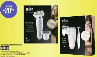 Braun bon plan sur une sélection d'épilateurs de la marque braun