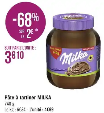Géant Casino Milka pâte à tartiner offre
