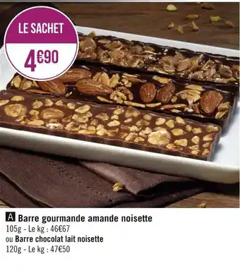 Géant Casino Barre gourmande amande noisette offre