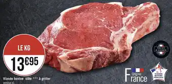Géant Casino Viande bovine côte à griller offre