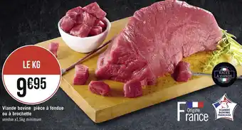 Géant Casino Viande bovine pièce à fondue ou à brochette offre