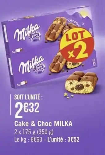 Géant Casino Milka cake & choc offre