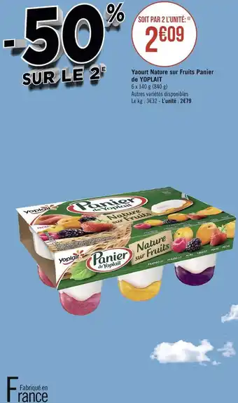 Géant Casino Panier de yoplait yaourt nature sur fruits offre