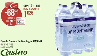 Géant Casino Casino eau de source de montagne offre