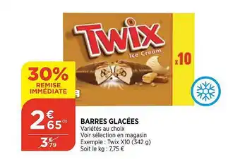 Bi1 Barres Glacées 30% Remise Immédiate offre