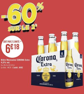 Géant Casino Corona bière mexicaine extra 4,5% vol. offre