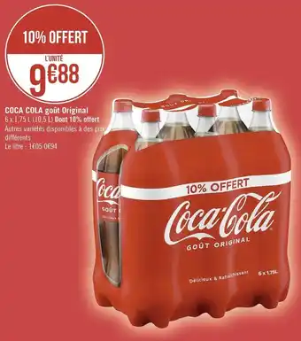 Géant Casino Coca cola coca cola goût original offre