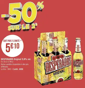 Géant Casino Desperados desperados original 5,9% vol offre