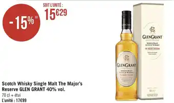 Glen grant scotch whisky single malt the major’s reserve 40% vol.